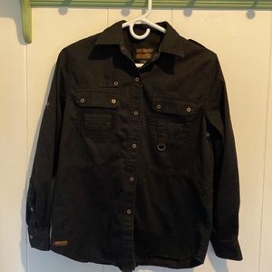 Lauren Ralph Lauren Black Button Down Utility Shirt